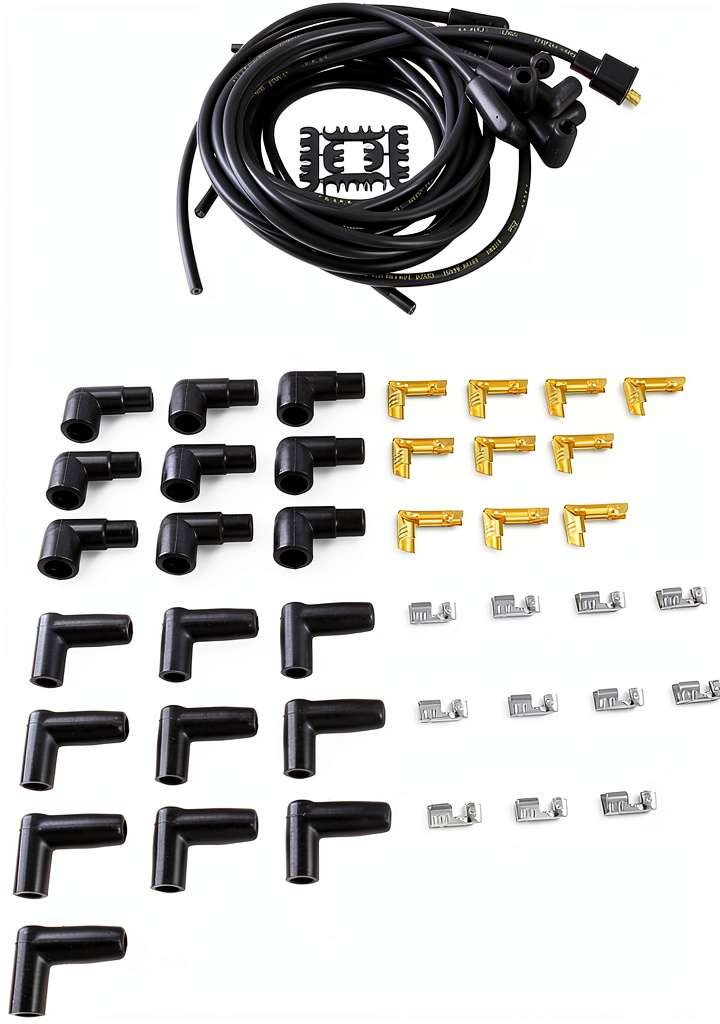 Installing Accel 8mm Spark Plug Wire Set Automotive Performance on a garage workbench