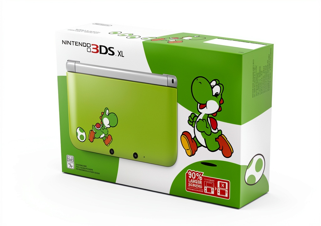Installing Nintendo 3DS XL Handheld Console with 4GB SD Card on a wooden desk