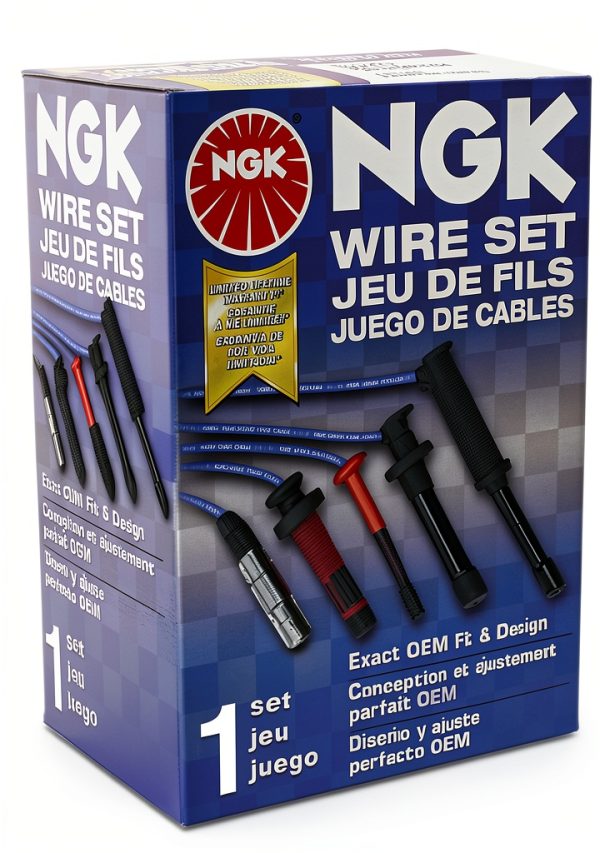 NGK Spark Plug Wire Set Heat Resistant Silicone-1