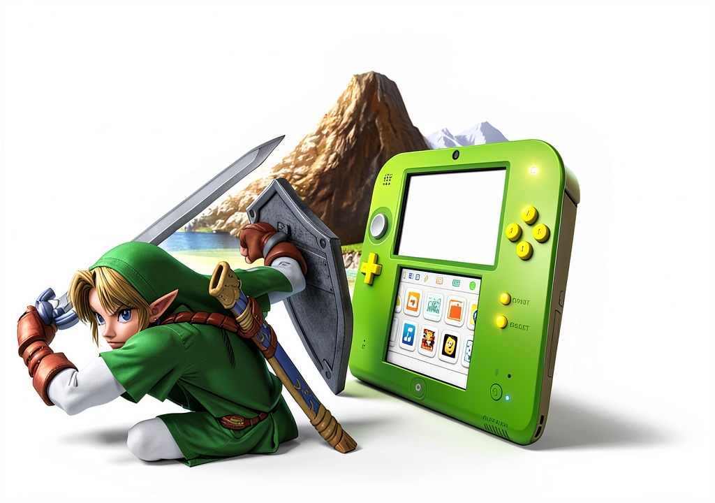 Nintendo 3DS cartridge being inserted into a handheld console