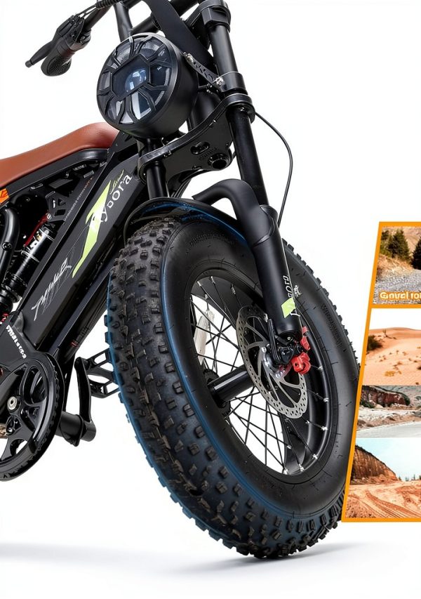 Electric Bike FLYSORA 1000W Fat Tire Black-5