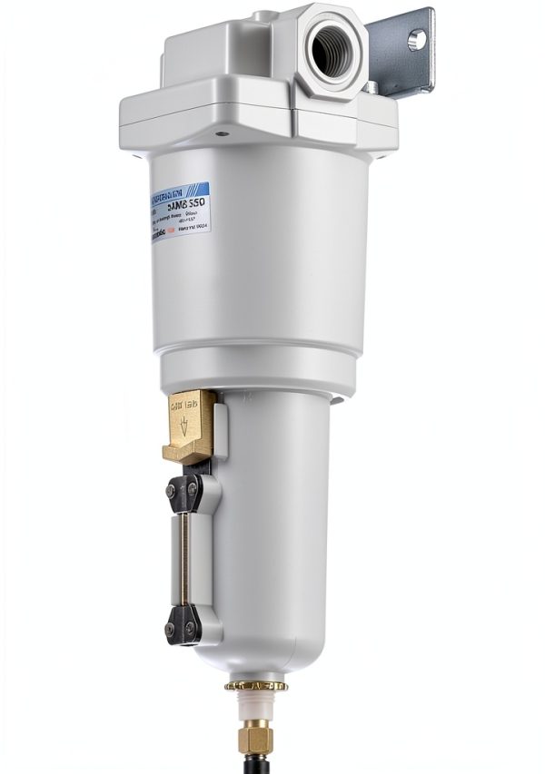 PneumaticPlus SAMG350-N04BD-MEP Air Drying Unit 1/2" NPT Water Separator, Metal Bowl Pipetype Sight Glass with N.C. internal Auto Drain, 52 SCFM, Bracket-2